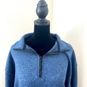 PINK Blue Quarter Zip Fleece